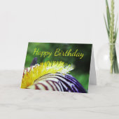 Carte Iris à l'or et au violet Anniversaire (Devant)