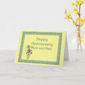 Carte Iris anniversaire pour maman et papa (Fleur jaune)