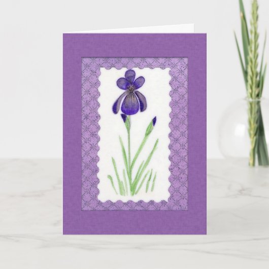 Carte Iris Birthday Card (Grande Impression) (Devant)