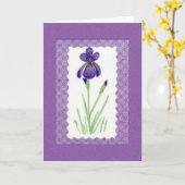 Carte Iris Birthday Card (Grande Impression) (Fleur jaune)