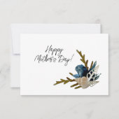 Carte Iris bleu océan côtier et coquillages pour la fête (Devant)