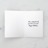 Carte Iris Blooms et Park Bench Floral Anniversaire (Intérieur)