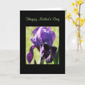 Carte Iris de pourpre du jour de mère (Fleur jaune)