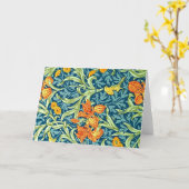 Carte Iris, design populaire de William Morris, (Fleur jaune)