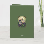 Carte Iris Fleurs de naissance de février Art Nouveau (Dos)