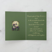 Carte Iris Fleurs de naissance de février Art Nouveau (Intérieur)