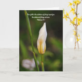 Carte Iris Flower Faith Bible Verse Note Card (Fleur jaune)