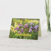 Carte Iris iris fleurs fleurs fleurs jardin femmes Nom (Devant)