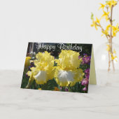 Carte Iris iris fleurs florales Fleur à perches jaunes C (Fleur jaune)