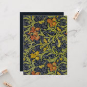 Carte Iris Motif (par William Morris) (Devant/Arrière en situation)