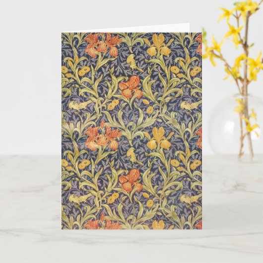 Carte "Iris" par William Morris (Fleur jaune)