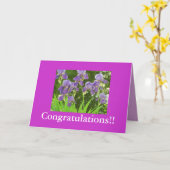 Carte iris paysages, Félicitations !! (Fleur jaune)