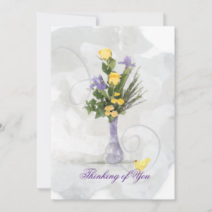 Carte Iris & Roses Jaunes Penser à vous