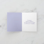 Carte Iris violet pour Merci de sympathie de la famille (Intérieur)