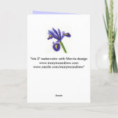 Carte "Iris Watercolor avec Morris Design" (Dos)