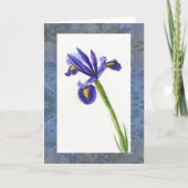 Carte "Iris Watercolor avec Morris Design" (Devant)