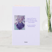 Carte Iris Watercolor Purple Garden Voeux d'anniversaire (Dos)