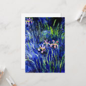 Carte Irises, célèbre peinture de Claude Monet, (Devant/Arrière en situation)