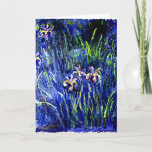 Carte Irises, célèbre peinture florale de Claude Monet
