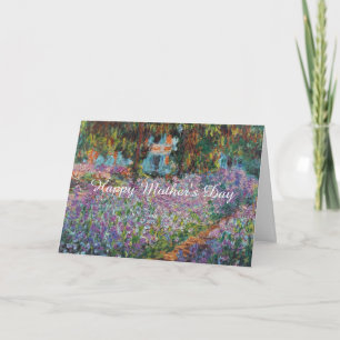 Carte Irises dans le Jardin de Monet Art Fête des Mères