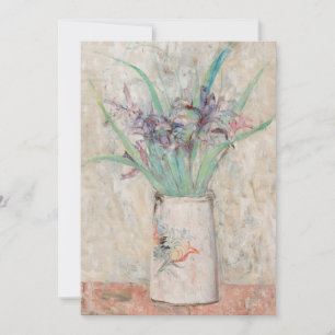 Carte Irises dans un vase de fleurs blanches Tadeusz M