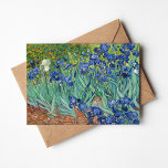 Carte Irises | Vincent van Gogh<br><div class="desc">Irises (1889) de l'artiste post-impressionniste néerlandais Vincent Van Gogh. La peinture paysagère originale est une huile sur toile montrant un jardin de fleurs d'iris en fleurs. Utilisez les outils de conception pour ajouter du texte personnalisé ou personnaliser l'image.</div>