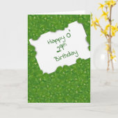 Carte Irish 29th Birthday and Shamrocks (Fleur jaune)