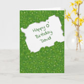 Carte Irish Birthday With Name In Shamrocks (Fleur jaune)