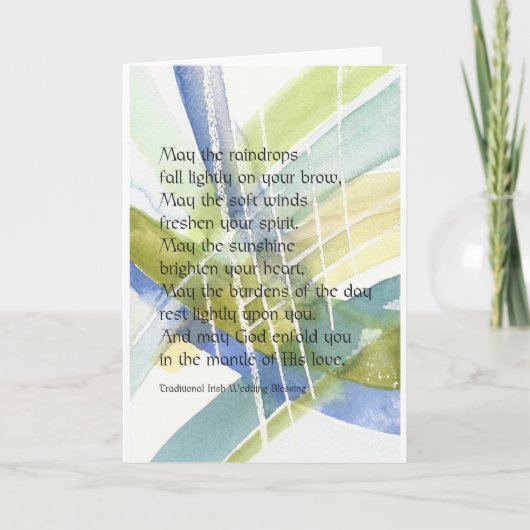 Carte Irish Blessing for Mariage or Anniversary Card (Devant)