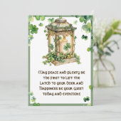 Carte Irish Blessing May Peace n Plenty Saint Patrick's (Debout devant)