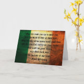 Carte Irish Blessing on Distressed Flag Greeting Card (Fleur jaune)