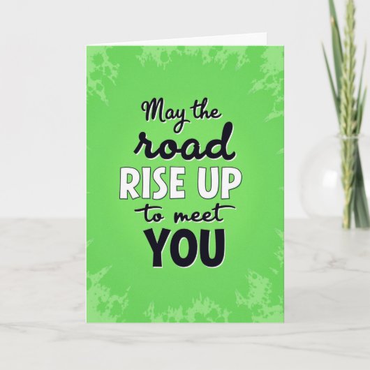 Carte Irish Blessing Road Rise Up (Devant)