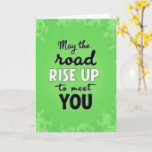 Carte Irish Blessing Road Rise Up (Fleur jaune)