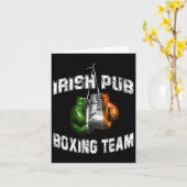 Carte Irish Boxing Funny Irlande Drapeau - Irish Pub (Fleur jaune)