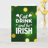 Carte Irish Cheer Glitter Texture Card (Fleur jaune)
