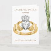 Carte Irish Claddagh Ring Saint-Valentin (Devant)