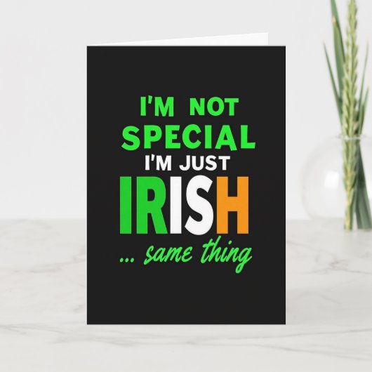 Carte Irish Colors Text Card (Devant)