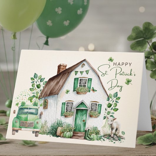 Carte Irish Cottage Vintage Truck | St. Patricks Day