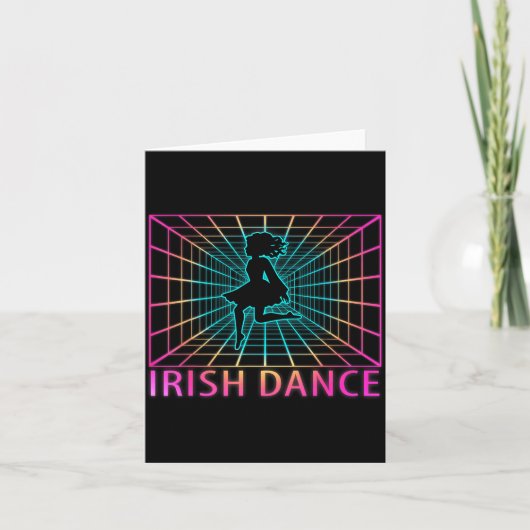Carte Irish Dance Retro Dancer Gift  (Devant)