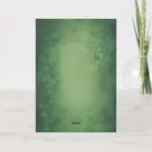 Carte Irish Dance Shamrock souhaite Brown Cheveux Annive (Dos)