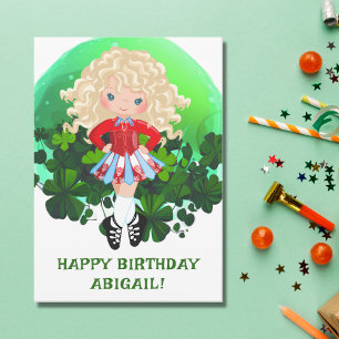 Carte Irish Dance St. Patrick's Day Clovers Anniversaire