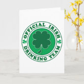 Carte Irish Drinking Team/St. Patrick's Day (Fleur jaune)