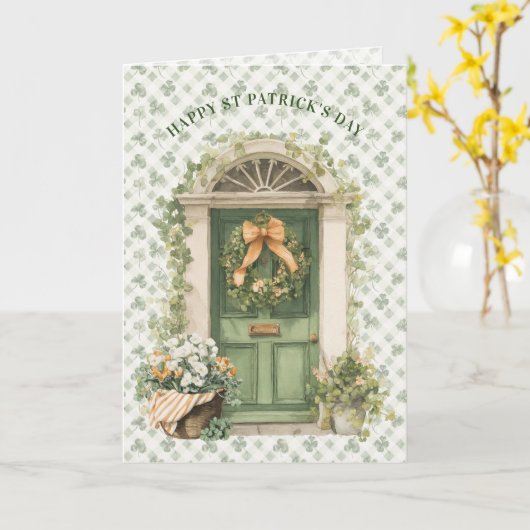 Carte Irish Front Door | St Patrick's Day Irish Blessing (Fleur jaune)