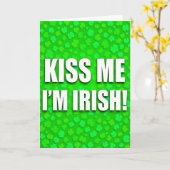 Carte Irish Glitter Texture Kiss Me Card (Fleur jaune)