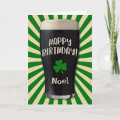 Carte Irish Guinness Pint Joyeux anniversaire (Devant)