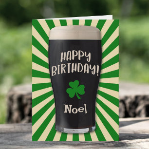 Carte Irish Guinness Pint Joyeux anniversaire