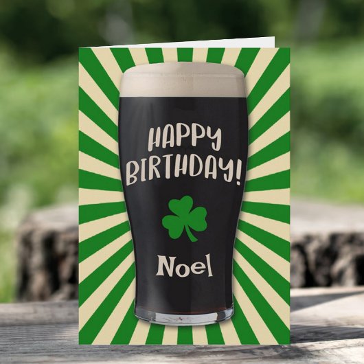 Carte Irish Guinness Pint Joyeux anniversaire