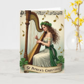 Carte Irish Harp Serenade St Patricks Card (Fleur jaune)