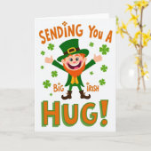 Carte Irish Hugs Leprechaun Fun Card (Fleur jaune)
