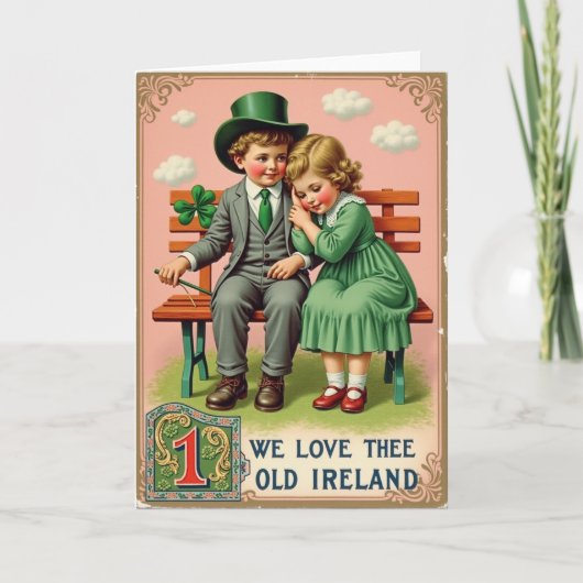 Carte Irish Kids Vintage Theme Card (Devant)